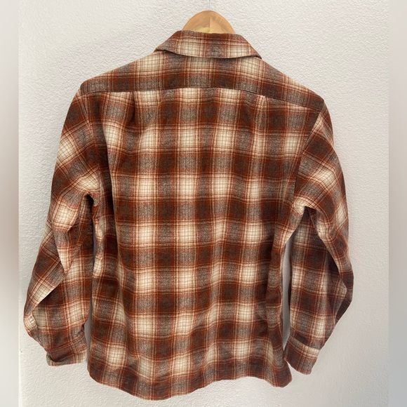 Vintage 1960s Pendleton Wool Plaid Board Shirt Casual Button Down Shirt Medium - Picture 9 of 11